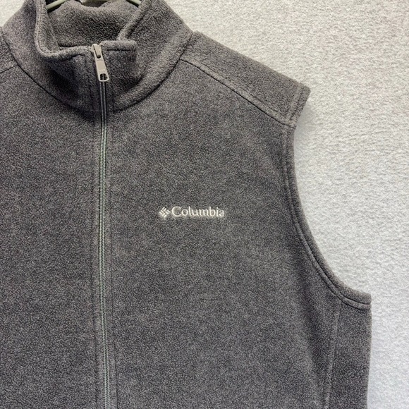 Columbia Vest Mens Large Gray Full Zip Side Pockets Outdoor - Picture 2 of 12